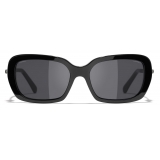 Chanel - Occhiali Quadrati da Sole - Nero Grigio - Chanel Eyewear