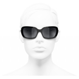 Chanel - Occhiali Quadrati da Sole - Nero Grigio - Chanel Eyewear