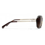 Chanel - Square Sunglasses - Dark Tortoise Brown - Chanel Eyewear