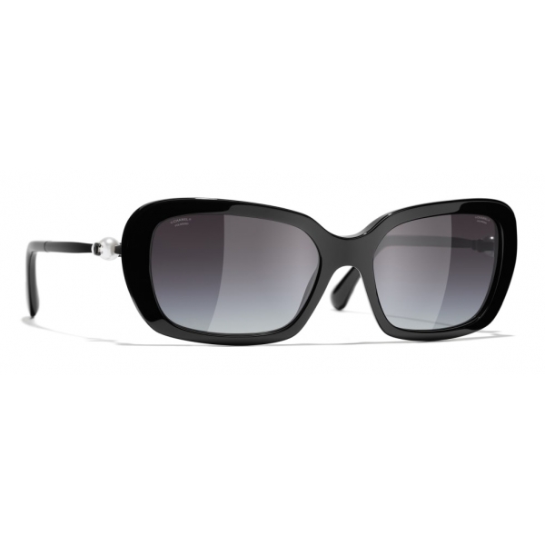 Chanel - Occhiali Quadrati da Sole - Nero Grigio - Chanel Eyewear