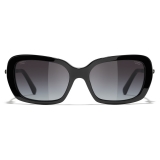 Chanel - Occhiali Quadrati da Sole - Nero Grigio - Chanel Eyewear