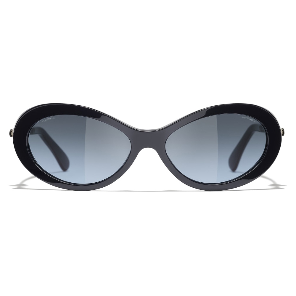 Chanel - Oval Sunglasses - Dark Blue - Chanel Eyewear - Avvenice