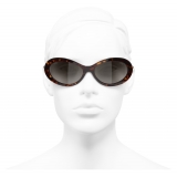 Chanel - Oval Sunglasses - Dark Tortoise Brown - Chanel Eyewear