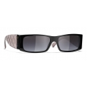 Chanel - Occhiali Rettangolari da Sole - Nero Grigio - Chanel Eyewear