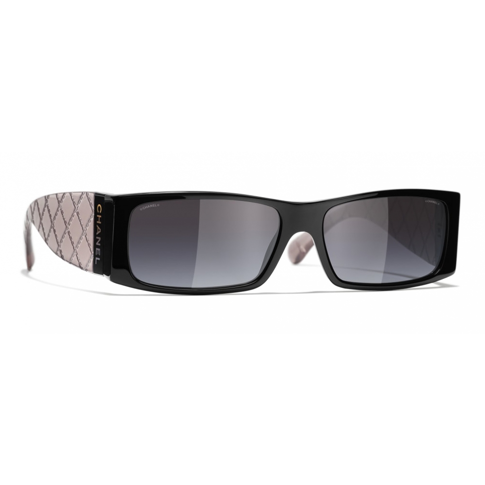 Chanel - Rectangle Sunglasses - Black Gray - Chanel Eyewear - Avvenice