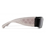 Chanel - Occhiali Rettangolari da Sole - Nero Grigio - Chanel Eyewear