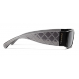 Chanel - Occhiali Rettangolari da Sole - Nero Grigio - Chanel Eyewear