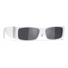 Chanel - Occhiali Rettangolari da Sole - Bianco Grigio - Chanel Eyewear