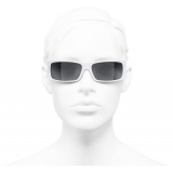 Chanel - Occhiali Rettangolari da Sole - Bianco Grigio - Chanel Eyewear