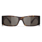 Chanel - Rectangle Sunglasses - Dark Tortoise Brown - Chanel Eyewear