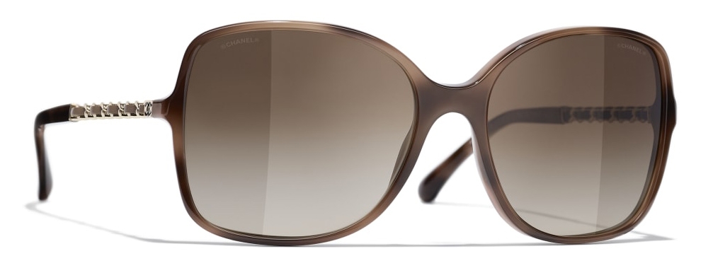 Chanel Brown Tortoise Frame Quilted Sunglasses 5006 - Yoogi's Closet