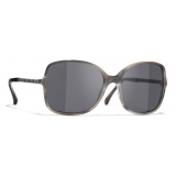 Chanel - Occhiali Quadrati da Sole - Grigio - Chanel Eyewear