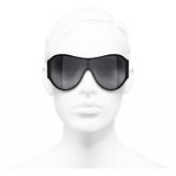 Chanel - Occhiali da Sole a Maschera - Nero Grigio - Chanel Eyewear