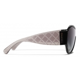 Chanel - Occhiali da Sole a Maschera - Nero Grigio - Chanel Eyewear