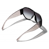 Chanel - Shield Sunglasses - Black Gray - Chanel Eyewear