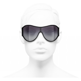 Chanel - Occhiali da Sole a Maschera - Nero Grigio - Chanel Eyewear