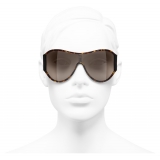 Chanel - Shield Sunglasses - Dark Tortoise Brown - Chanel Eyewear