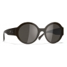 Chanel - Round Sunglasses - Brown - Chanel Eyewear