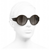 Chanel - Occhiali Rotondi da Sole - Marrone - Chanel Eyewear