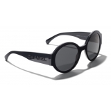 Chanel - Occhiali Rotondi da Sole - Blu Scuro Grigio - Chanel Eyewear