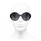 Chanel - Occhiali Rotondi da Sole - Blu Scuro Grigio - Chanel Eyewear