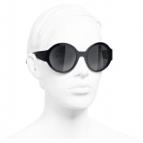 Chanel - Round Sunglasses - Dark Blue Gray - Chanel Eyewear