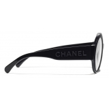 Chanel - Occhiali Rotondi da Sole - Blu Scuro Trasparente - Chanel Eyewear