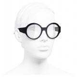 Chanel - Occhiali Rotondi da Sole - Blu Scuro Trasparente - Chanel Eyewear