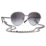 Chanel - Pantos Sunglasses - Silver Gray - Chanel Eyewear