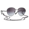Chanel - Pantos Sunglasses - Silver Gray - Chanel Eyewear