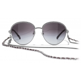 Chanel - Pantos Sunglasses - Silver Gray - Chanel Eyewear