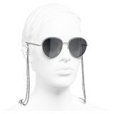 Chanel - Occhiali Modello Pantos da Sole - Argento Grigio Scuro - Chanel Eyewear