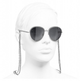 Chanel - Pantos Sunglasses - Silver Dark Gray - Chanel Eyewear