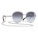 Chanel - Occhiali Modello Pantos da Sole - Argento Grigio - Chanel Eyewear