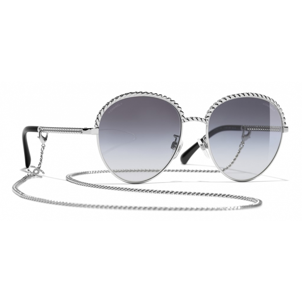 Chanel - Pantos Sunglasses - Silver Gray - Chanel Eyewear - Avvenice