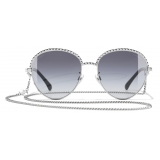 Chanel - Occhiali Modello Pantos da Sole - Argento Grigio - Chanel Eyewear