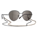 Chanel - Pantos Sunglasses - Dark Silver Brown - Chanel Eyewear