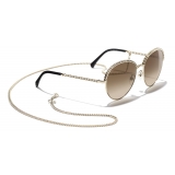 Chanel - Occhiali Modello Pantos da Sole - Oro Marrone - Chanel Eyewear