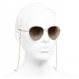 Chanel - Occhiali Modello Pantos da Sole - Oro Marrone - Chanel Eyewear