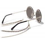 Chanel - Round Sunglasses - Gold Brown - Chanel Eyewear