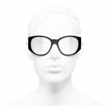 Chanel - Oval Sunglasses - Black Transparent - Chanel Eyewear