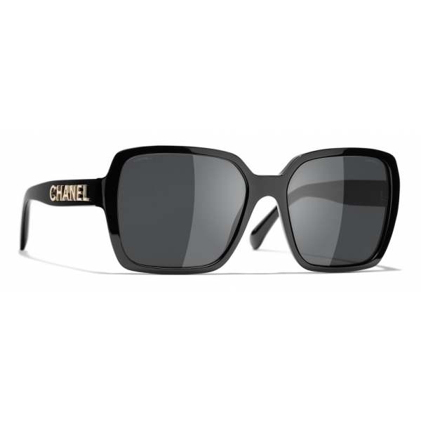 Chanel - Square Sunglasses - Black Gray - Chanel Eyewear