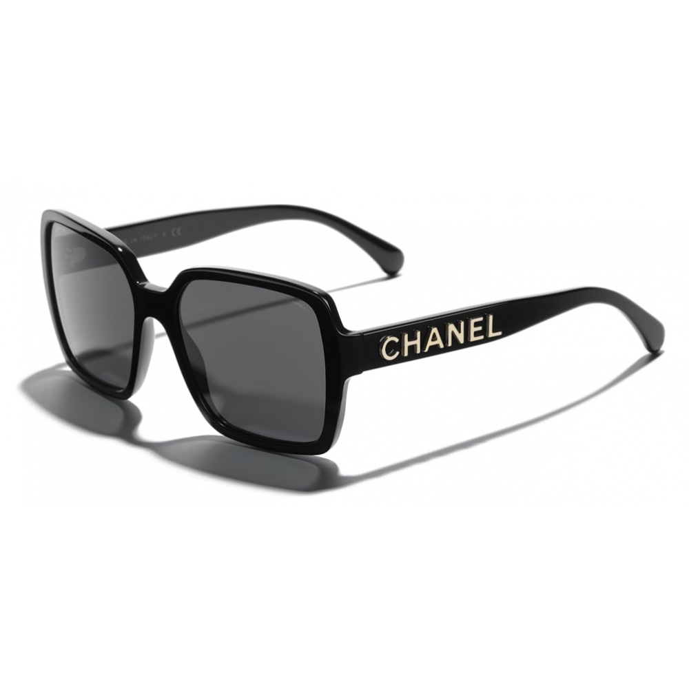 Chanel Square Sunglasses Black Gray Chanel Eyewear Avvenice