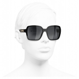 Chanel - Occhiali Quadrati da Sole - Nero Grigio - Chanel Eyewear
