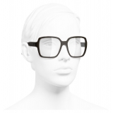 Chanel - Occhiali Quadrati da Sole - Marrone Trasparente - Chanel Eyewear
