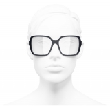 Chanel - Occhiali Quadrati da Sole - Blu Scuro Trasparente - Chanel Eyewear
