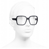 Chanel - Occhiali Quadrati da Sole - Blu Scuro Trasparente - Chanel Eyewear