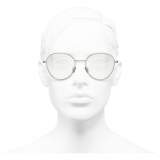 Chanel - Occhiali Modello Pantos da Sole - Oro Trasparente - Chanel Eyewear