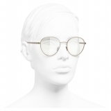 Chanel - Occhiali Modello Pantos da Sole - Oro Trasparente - Chanel Eyewear