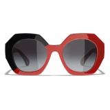 Chanel - Round Sunglasses - Black Coral Gray - Chanel Eyewear